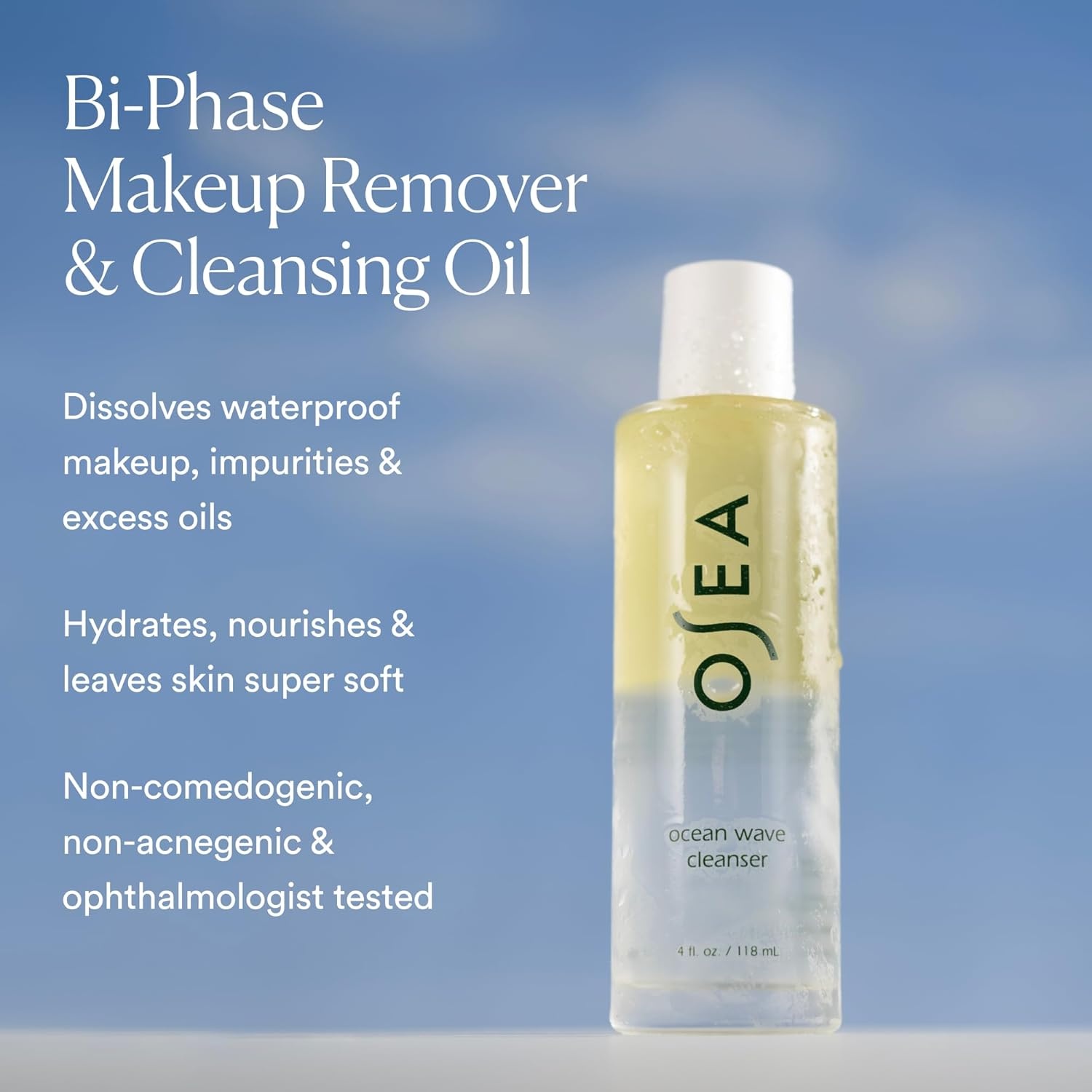 image:imageOSEA Ocean Wave Cleanser Makeup Remover Cleansing Oil BiPhase Oil Cleanser for Waterproof Makeup Lightweight Hydrating Formula4 Fl Oz Pack of 1