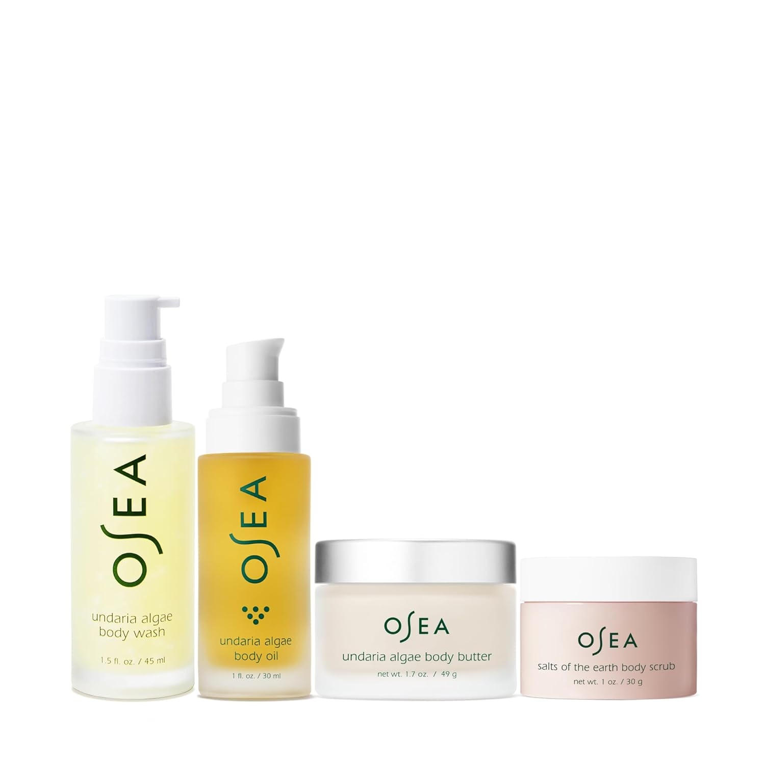 image:imageOSEA Bodycare Bestsellers Skincare Set 4piece Body Travel Set 1oz Body Oil Body Butter Body Scrub amp Body Wash