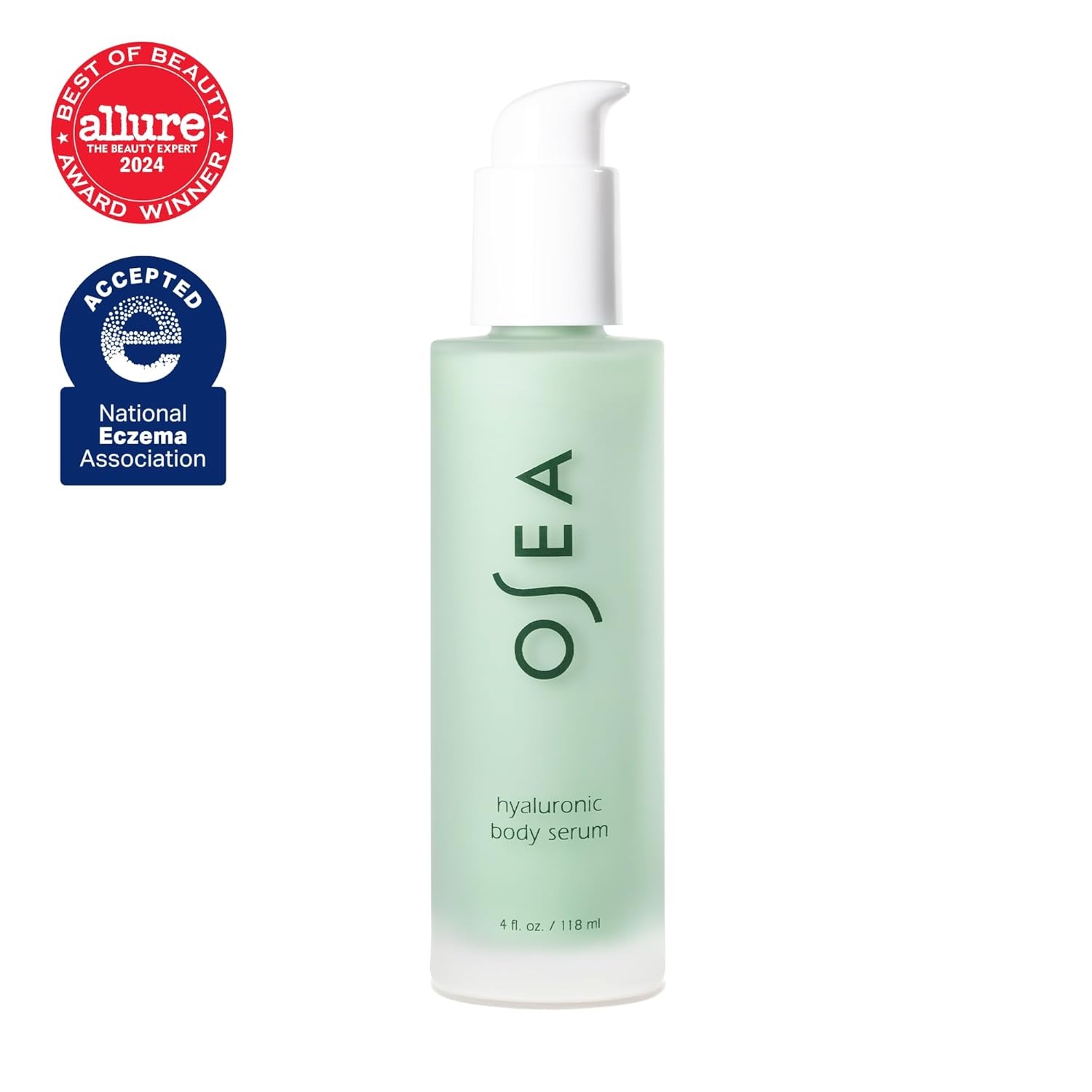 image:imageOSEA Hyaluronic Body Serum 4oz FragranceFree Hypoallergenic amp National Eczema Association Approved UltraHydrating Serum for Sensitive Skin and All Skin Types4 Fl Oz Pack of 1