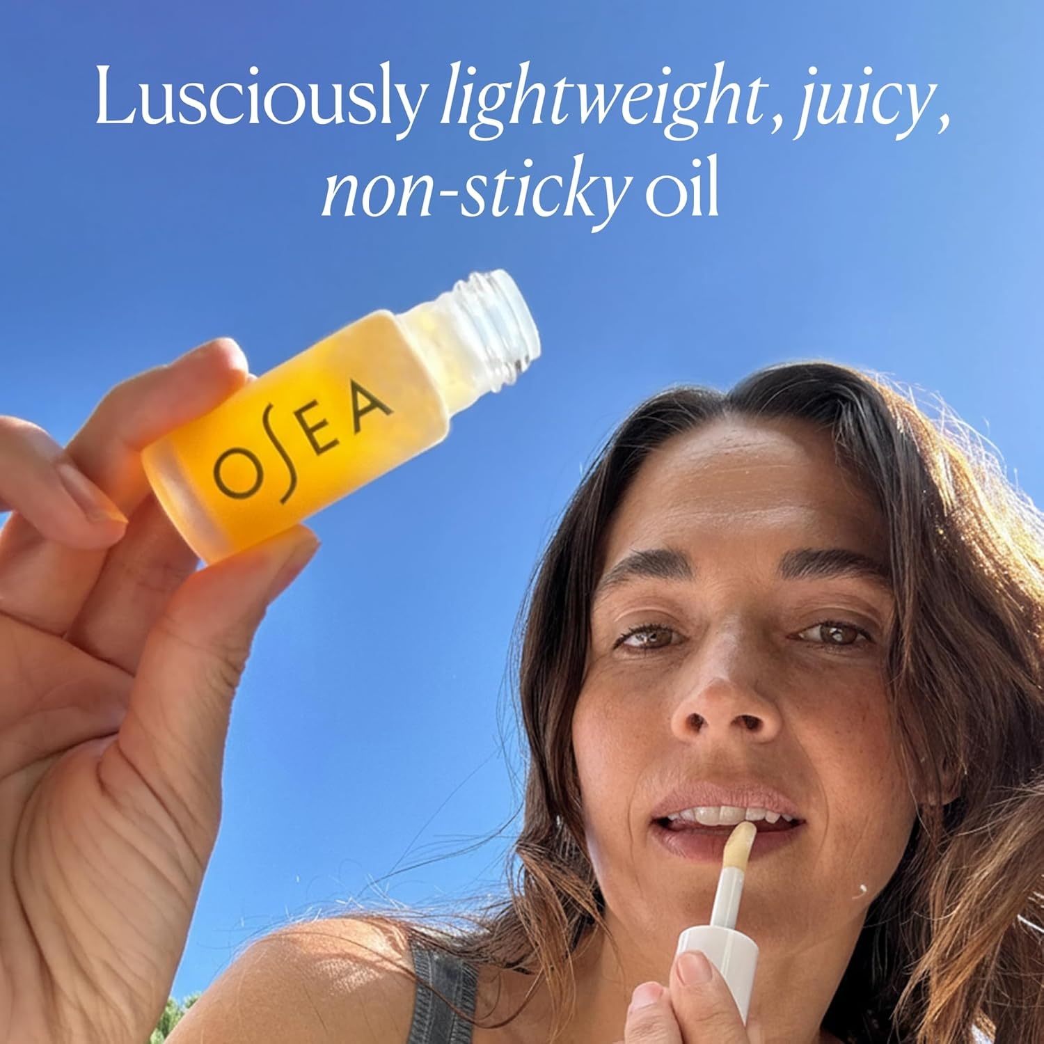 image:imageOSEA Hyaluronic Lip Oil Booster Clean Beauty Lip Oil for Plump Glossy Hydrated Lips Nourishing Seaweed amp Meadowfoam Oil Vegan NonSticky HighShine Finish Hydrates